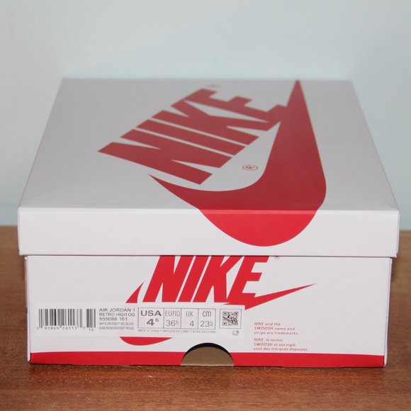Nike Air Jordan 1 Retro High OG Heritage Mens 4.5 Womens 6 Red White Black - Picture 7 of 7